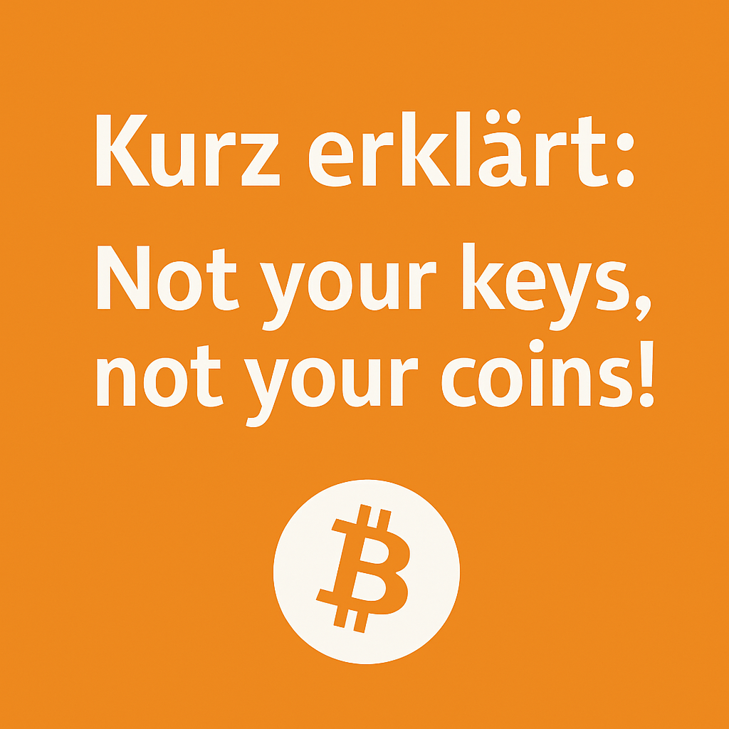 Kurz erklärt: Not your keys, not your coins!