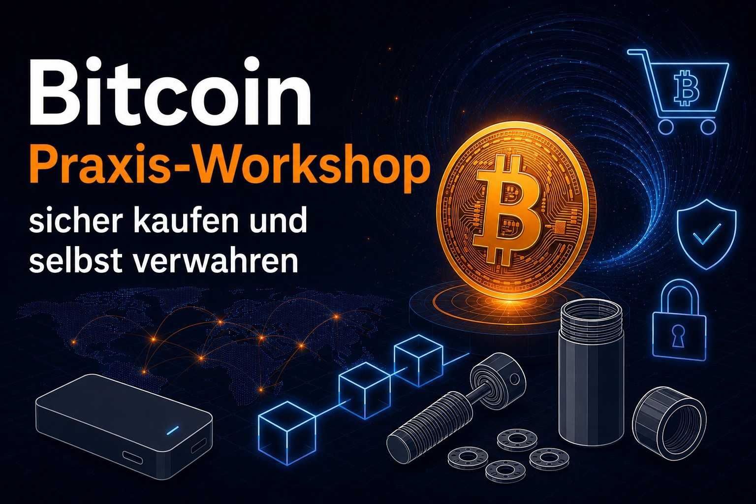 Bitcoin Praxis-Workshop zum Umsetzen: sicher kaufen und selbst verwahren